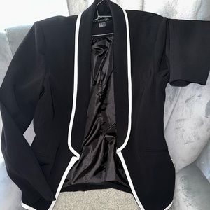 Forever 21 Black Blazer with White Detail